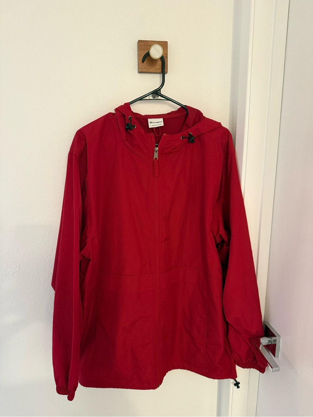 Champion Red Hooded Bomber Jacket